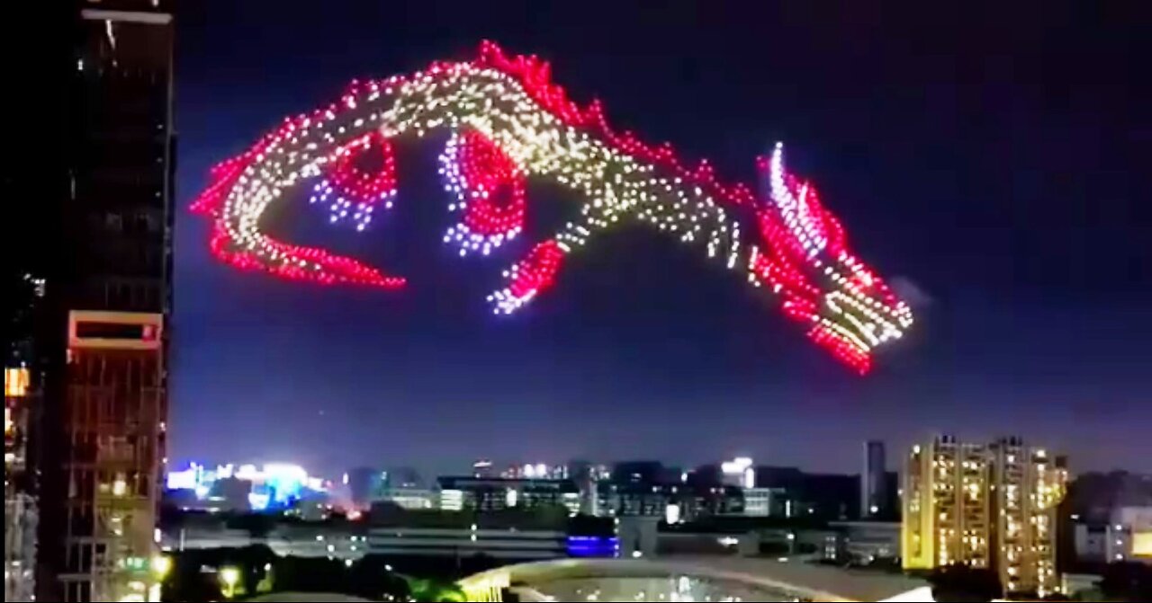 China new year drone show 2045